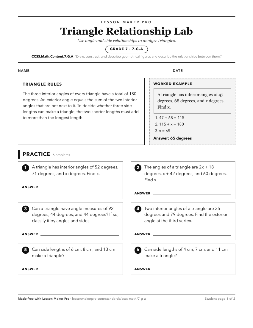 Preview of the CCSS.Math.Content.7.G.A printable worksheet