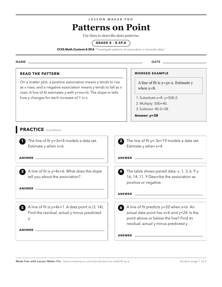 Preview of the CCSS.Math.Content.8.SP.A printable worksheet