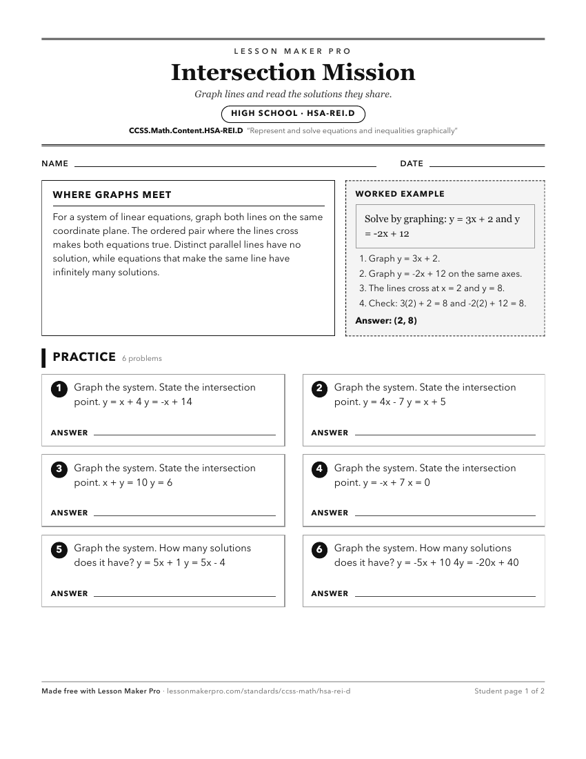 Preview of the CCSS.Math.Content.HSA-REI.D printable worksheet