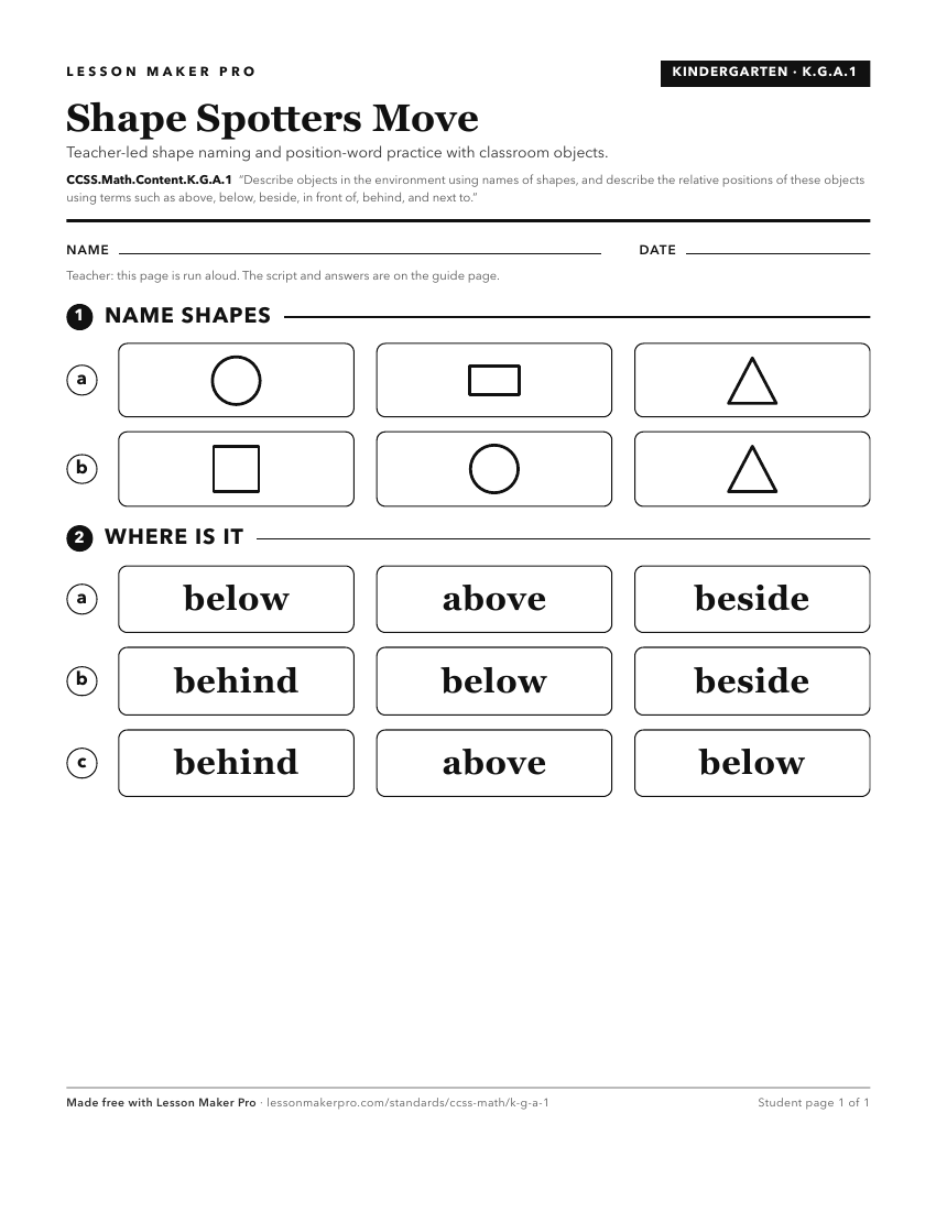 Preview of the CCSS.Math.Content.K.G.A.1 printable worksheet