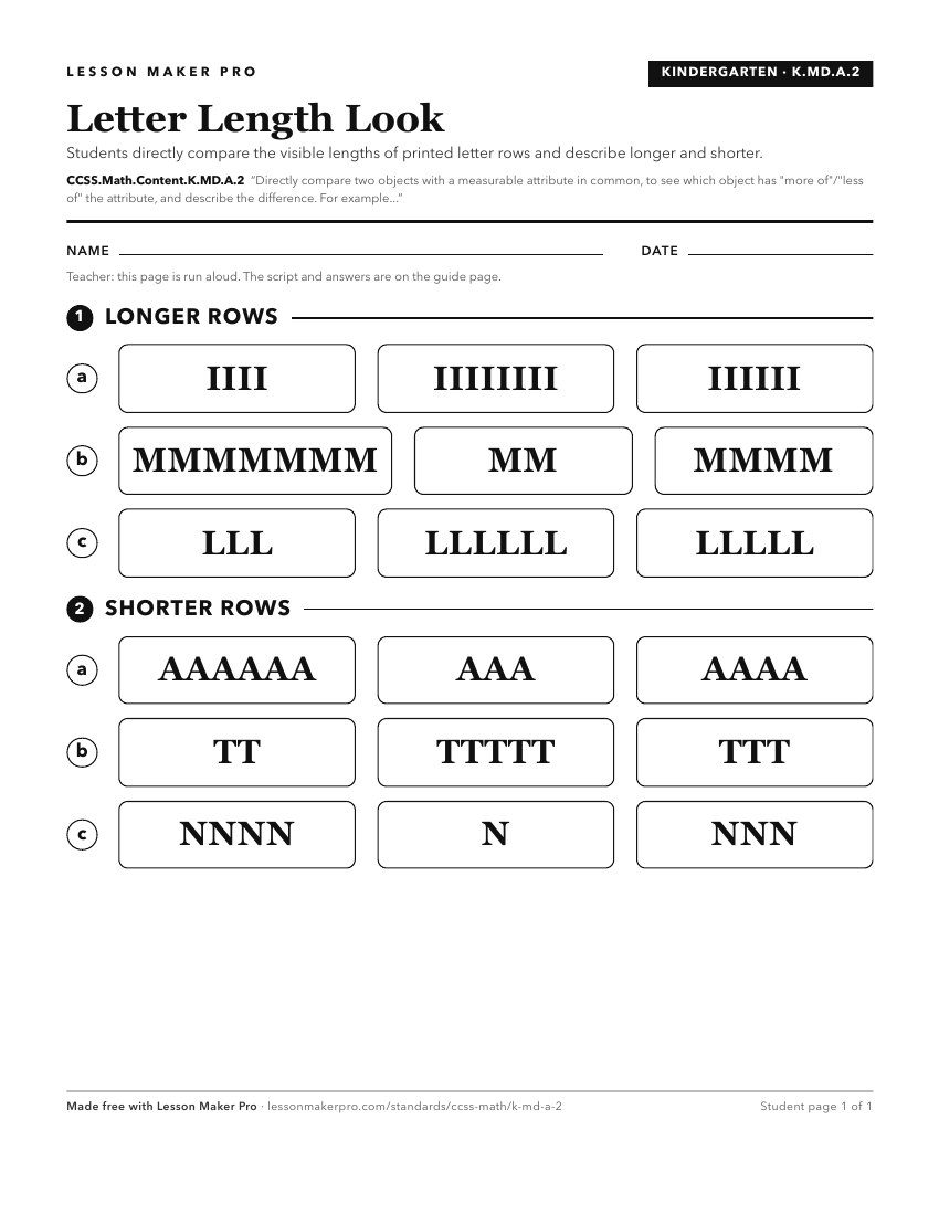 Preview of the CCSS.Math.Content.K.MD.A.2 printable worksheet
