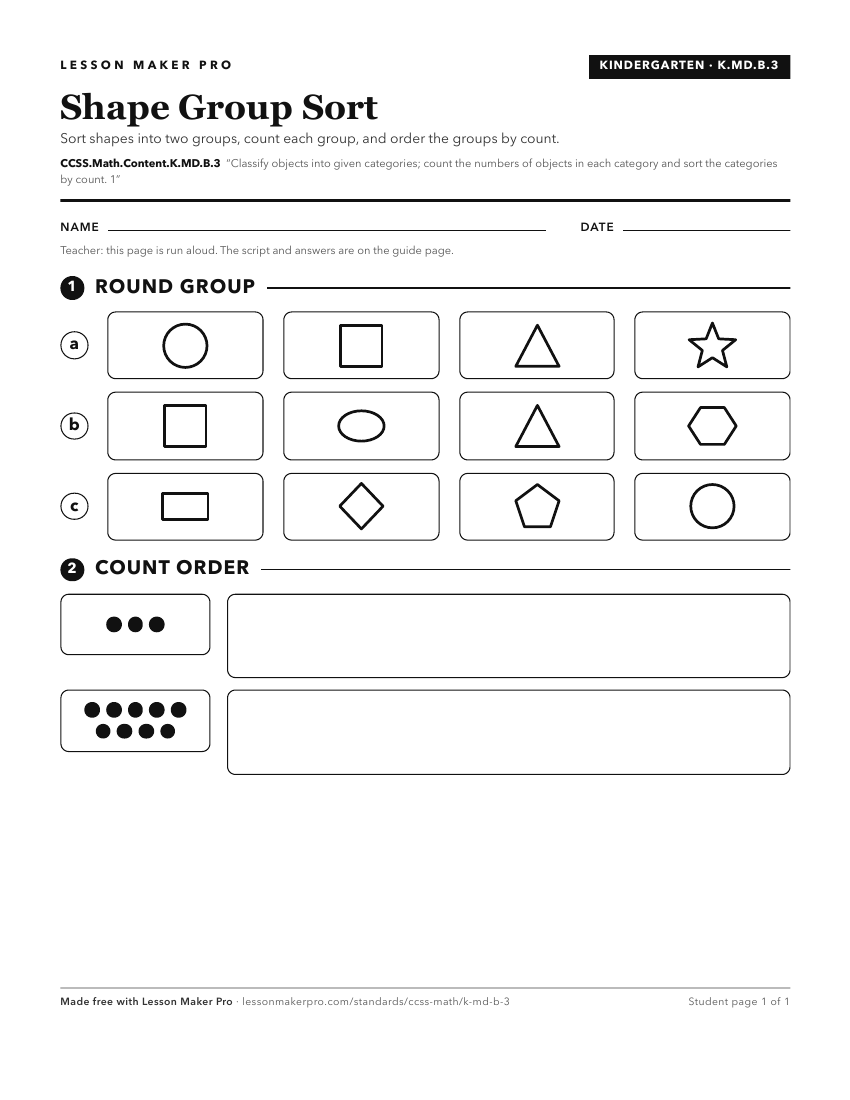 Preview of the CCSS.Math.Content.K.MD.B.3 printable worksheet
