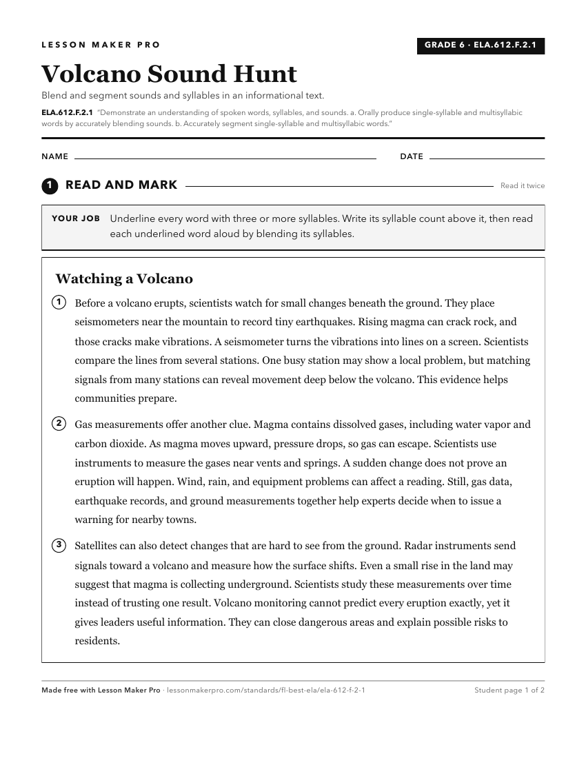 Preview of the ELA.612.F.2.1 printable worksheet