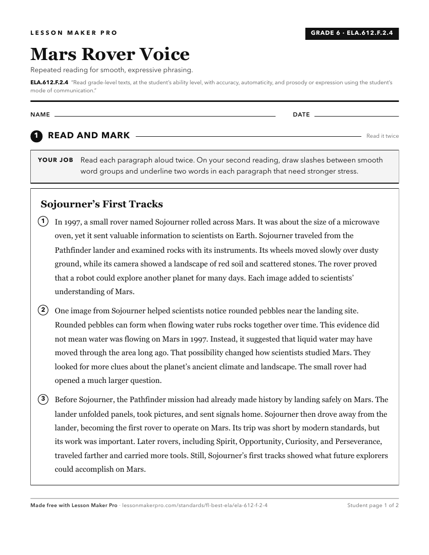 Preview of the ELA.612.F.2.4 printable worksheet