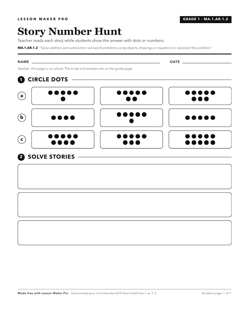 Preview of the MA.1.AR.1.2 printable worksheet