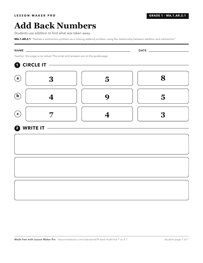 Preview of the MA.1.AR.2.1 printable worksheet