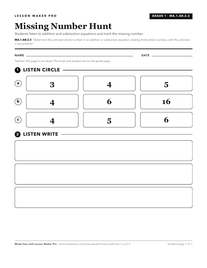 Preview of the MA.1.AR.2.3 printable worksheet