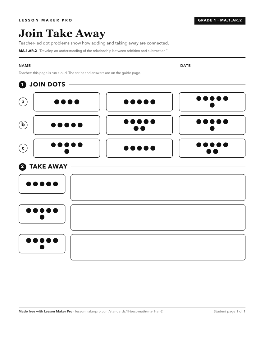 Preview of the MA.1.AR.2 printable worksheet