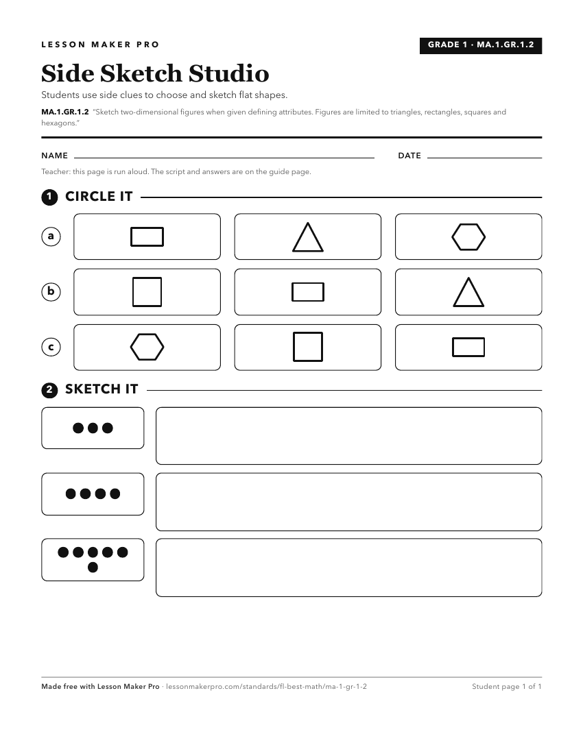 Preview of the MA.1.GR.1.2 printable worksheet