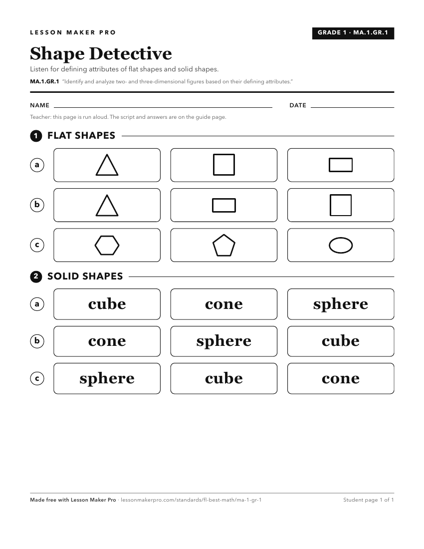 Preview of the MA.1.GR.1 printable worksheet