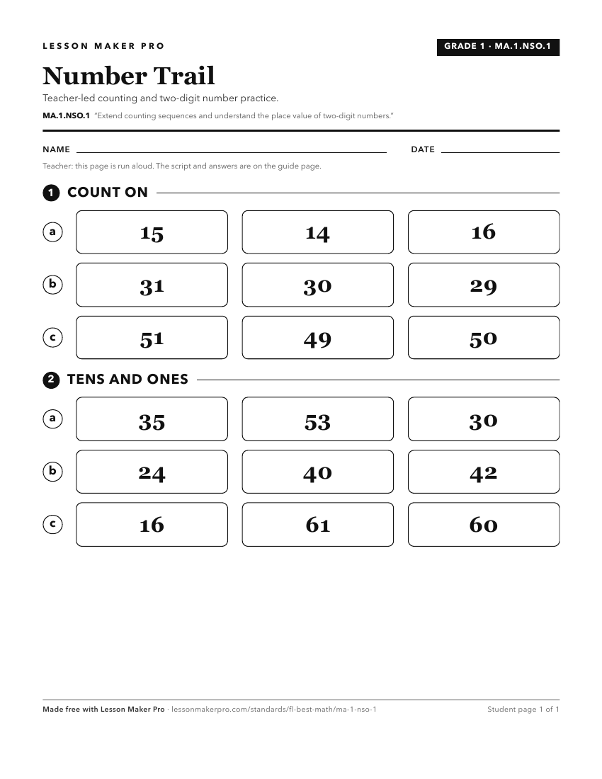 Preview of the MA.1.NSO.1 printable worksheet