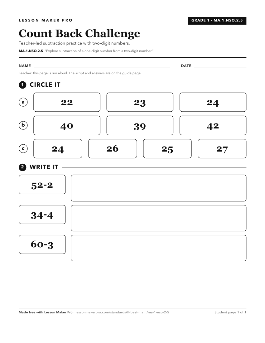 Preview of the MA.1.NSO.2.5 printable worksheet
