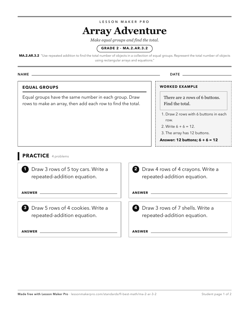 Preview of the MA.2.AR.3.2 printable worksheet