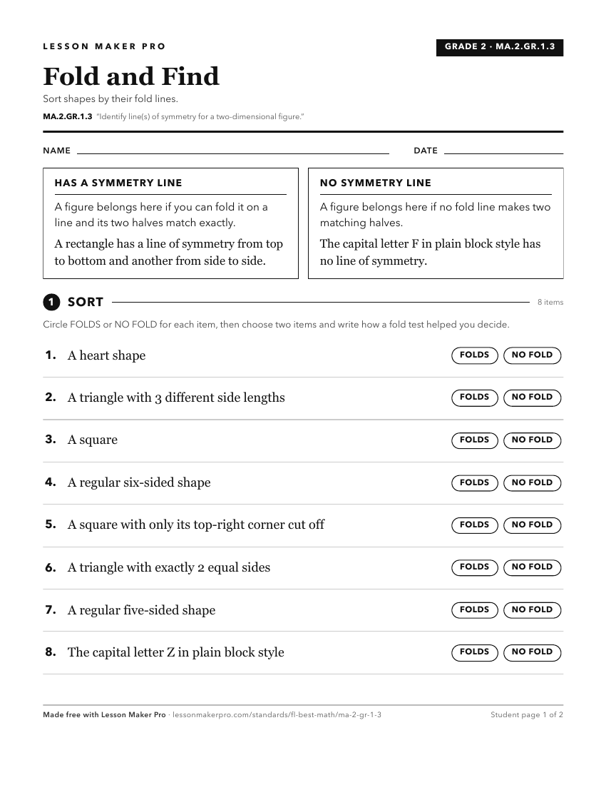 Preview of the MA.2.GR.1.3 printable worksheet