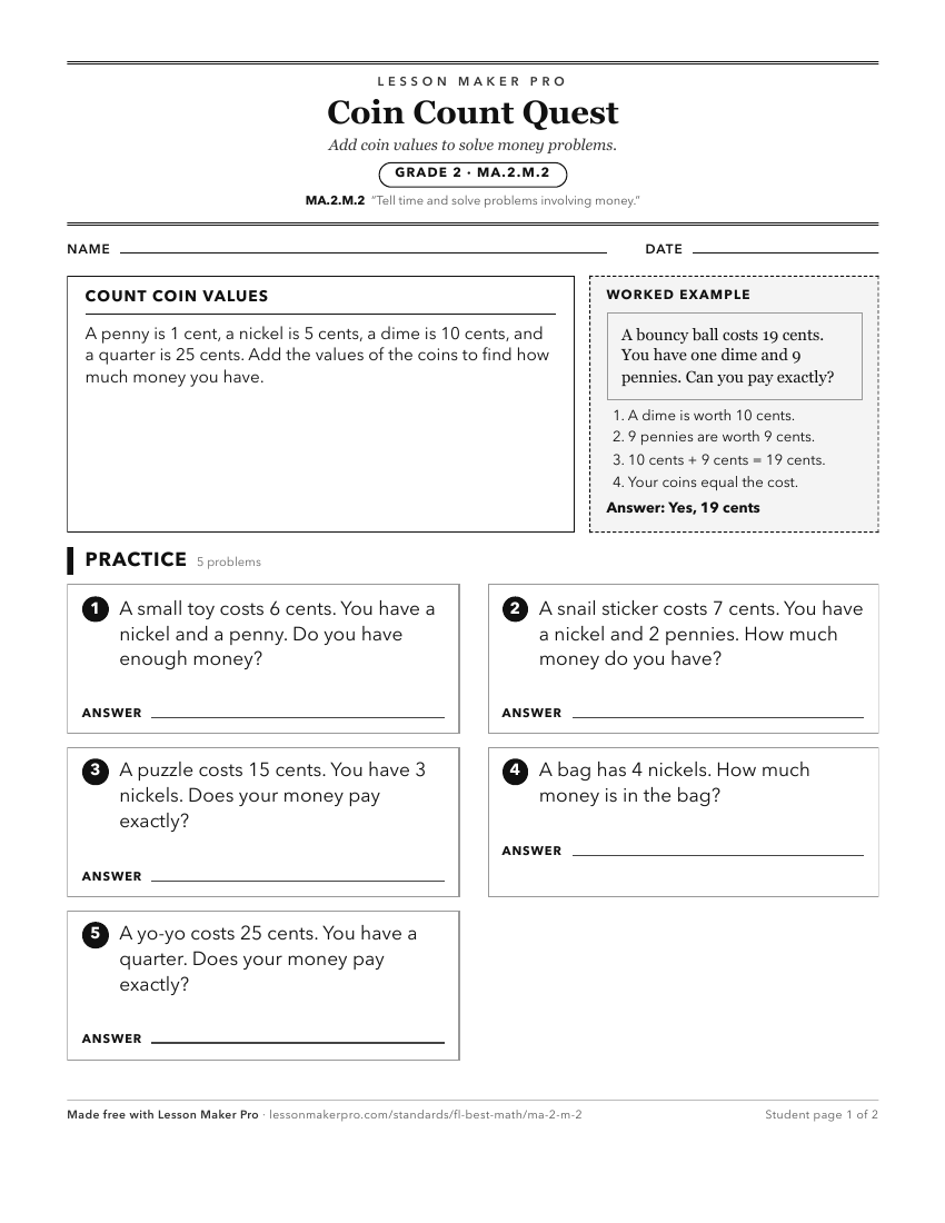 Preview of the MA.2.M.2 printable worksheet