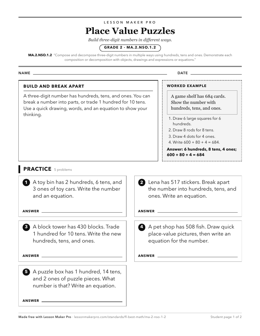 Preview of the MA.2.NSO.1.2 printable worksheet