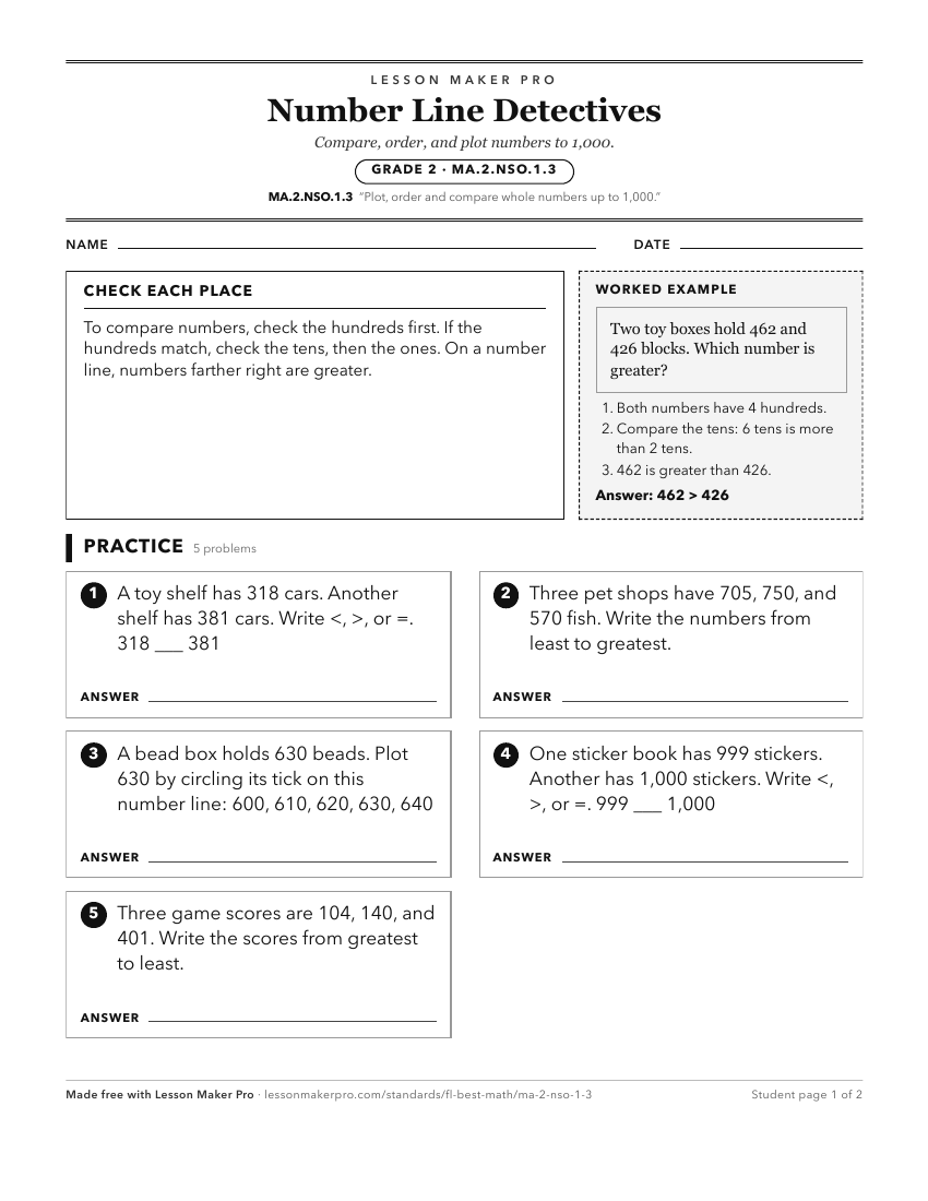 Preview of the MA.2.NSO.1.3 printable worksheet