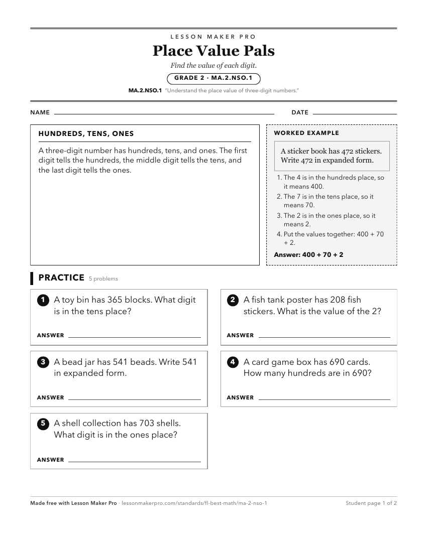 Preview of the MA.2.NSO.1 printable worksheet