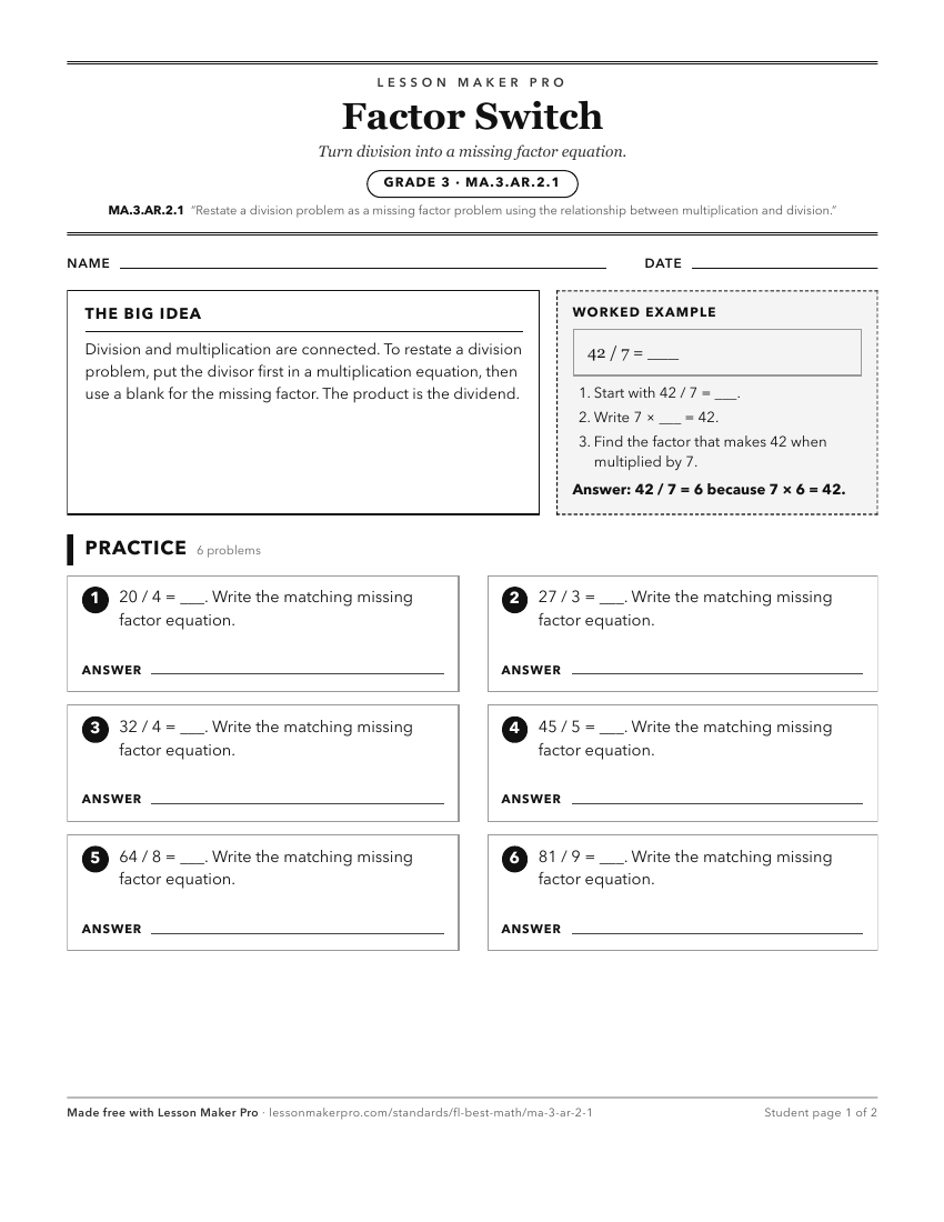 Preview of the MA.3.AR.2.1 printable worksheet