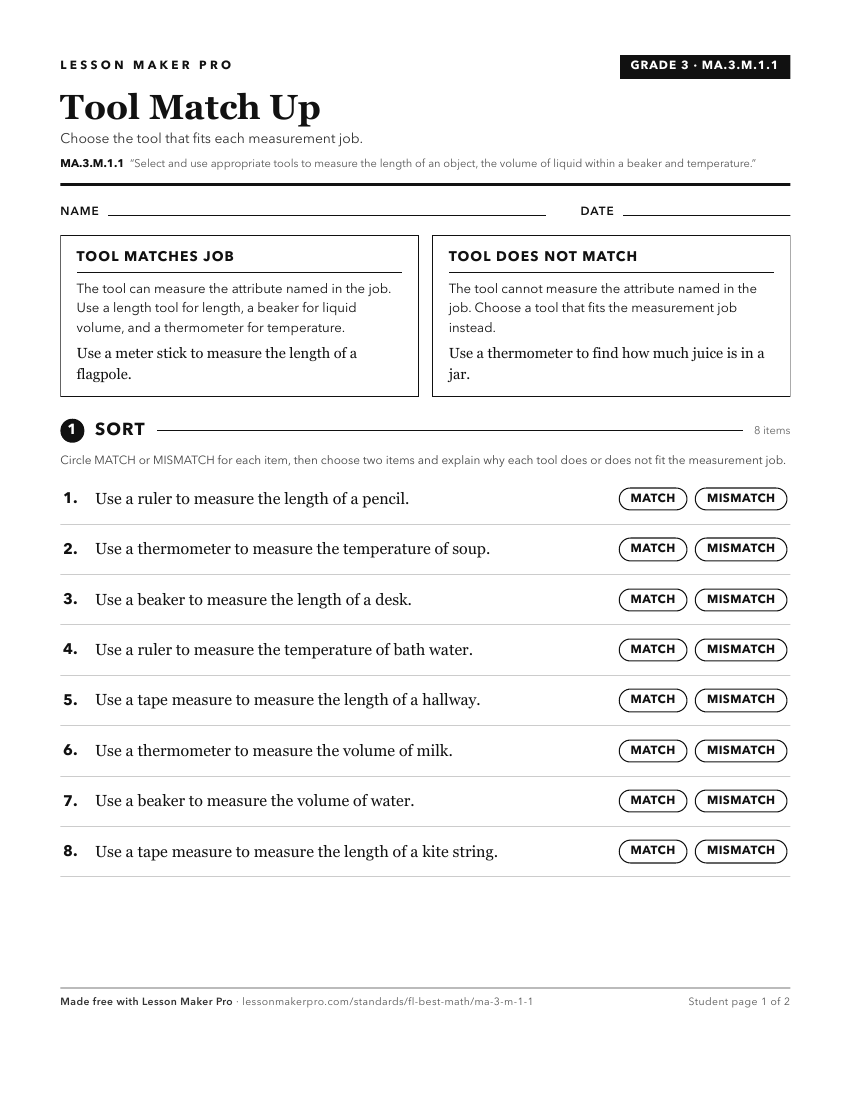 Preview of the MA.3.M.1.1 printable worksheet