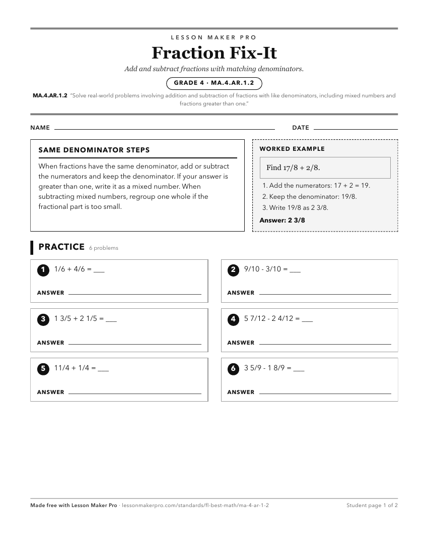 Preview of the MA.4.AR.1.2 printable worksheet