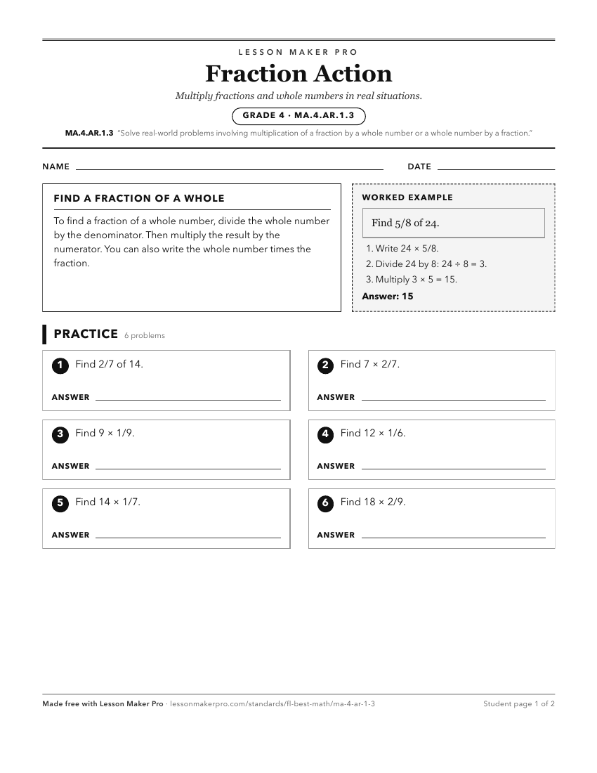 Preview of the MA.4.AR.1.3 printable worksheet