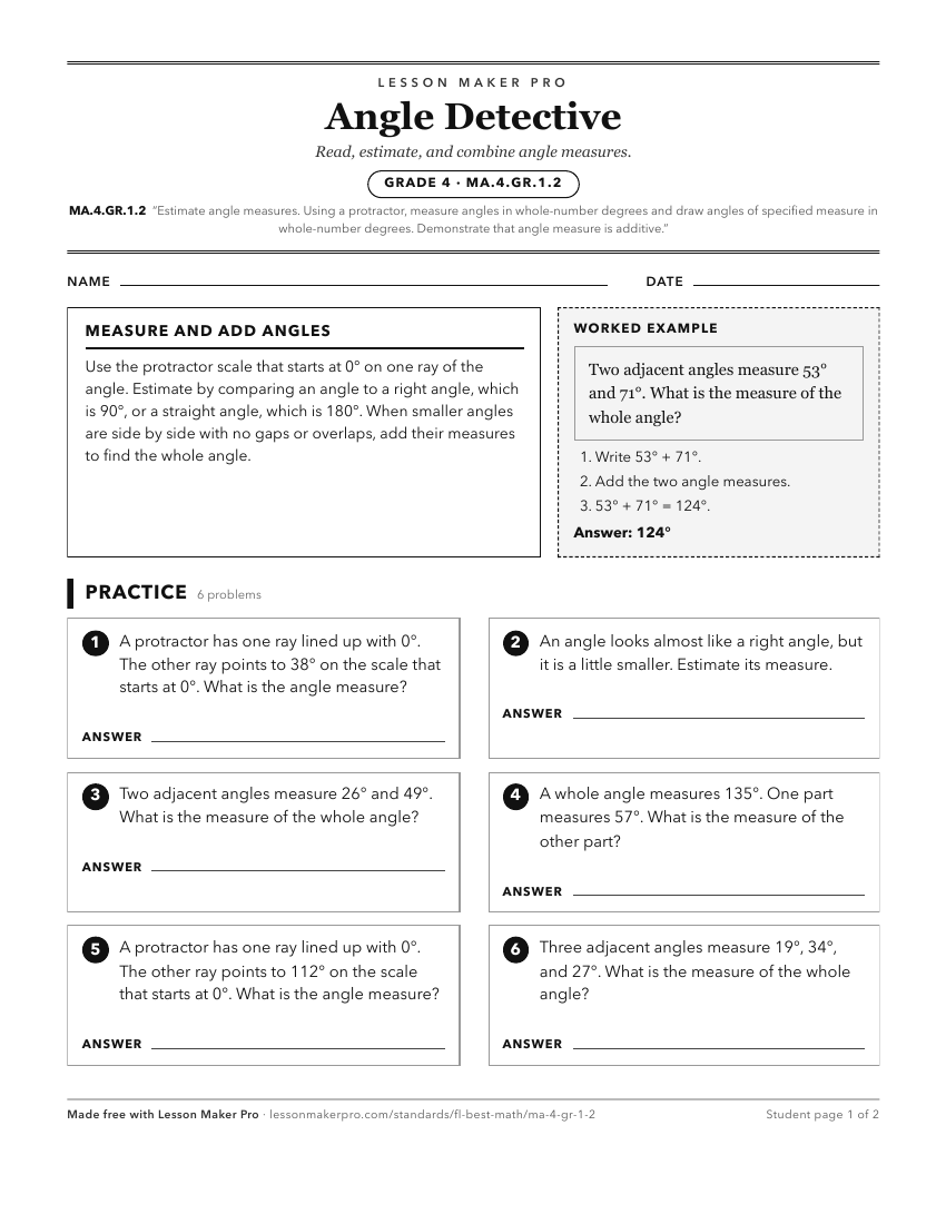 Preview of the MA.4.GR.1.2 printable worksheet