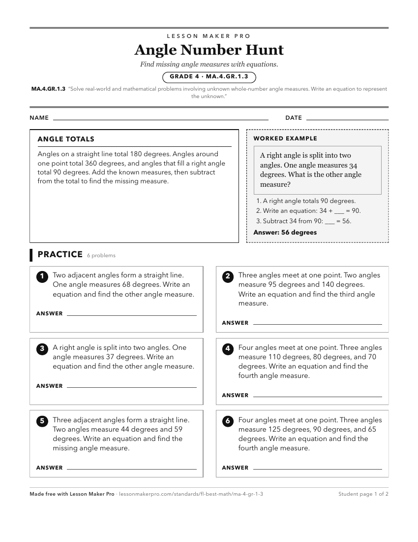Preview of the MA.4.GR.1.3 printable worksheet