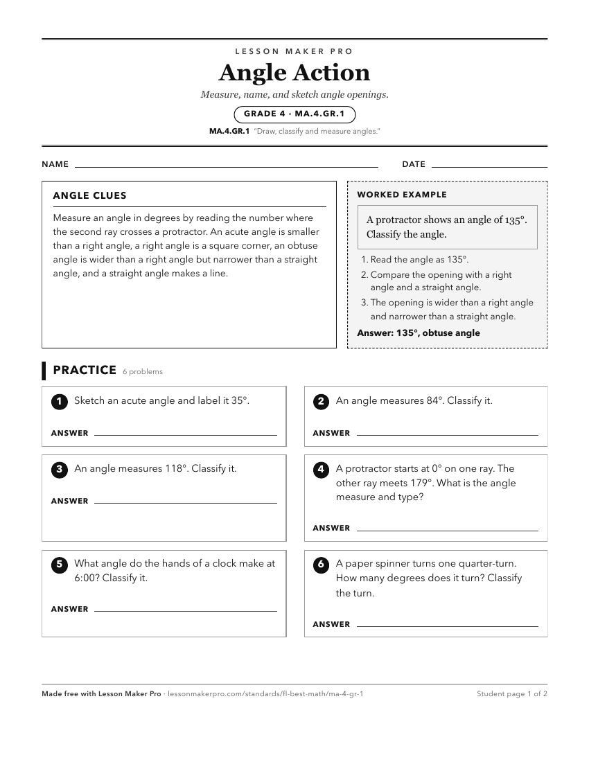 Preview of the MA.4.GR.1 printable worksheet