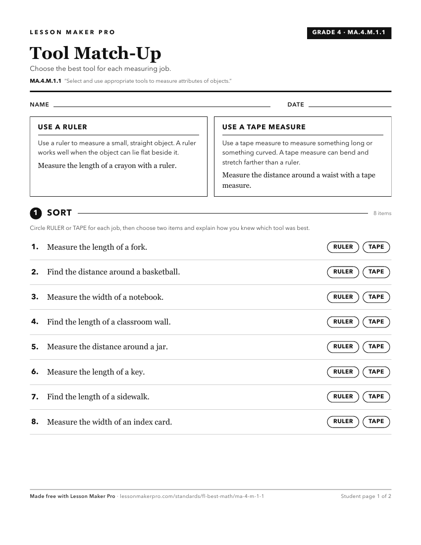 Preview of the MA.4.M.1.1 printable worksheet