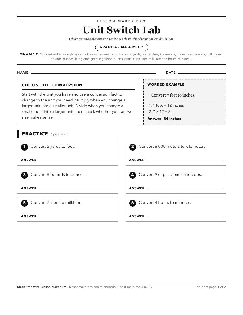 Preview of the MA.4.M.1.2 printable worksheet