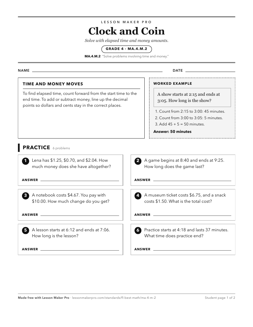 Preview of the MA.4.M.2 printable worksheet