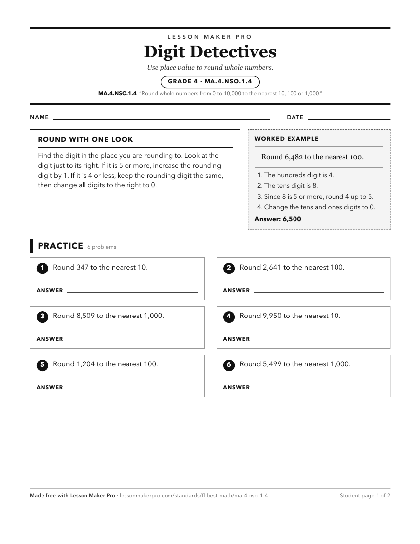 Preview of the MA.4.NSO.1.4 printable worksheet