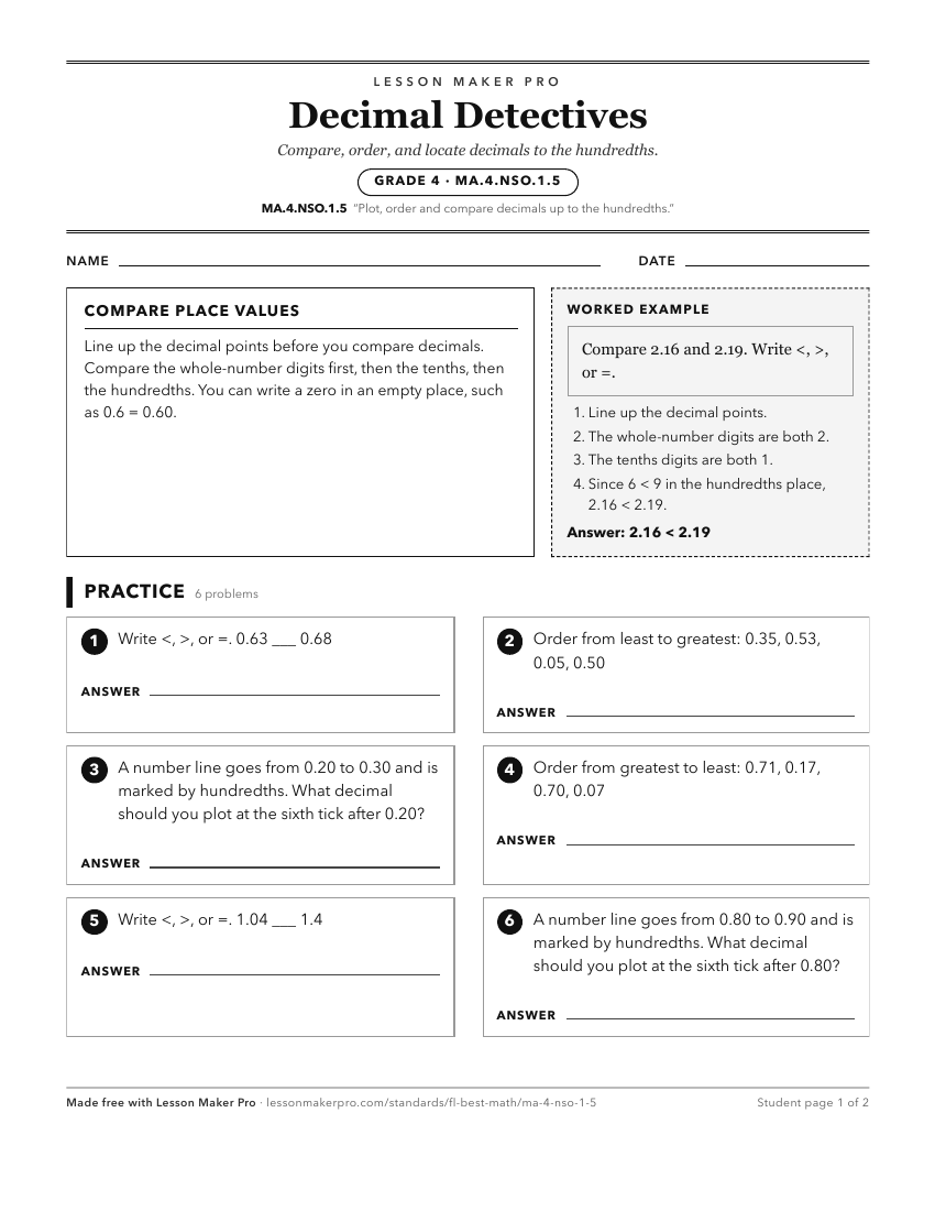 Preview of the MA.4.NSO.1.5 printable worksheet