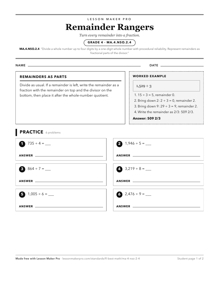 Preview of the MA.4.NSO.2.4 printable worksheet