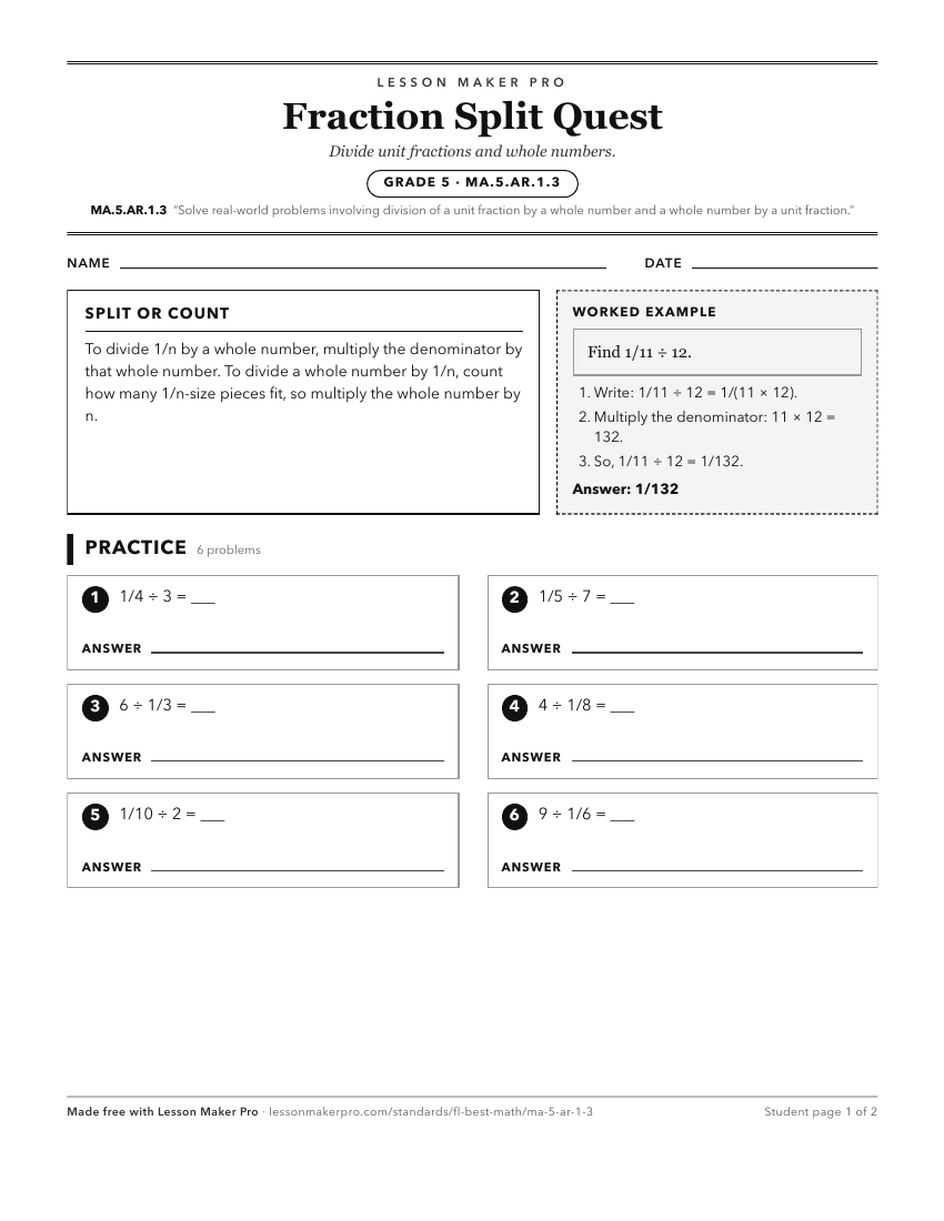 Preview of the MA.5.AR.1.3 printable worksheet