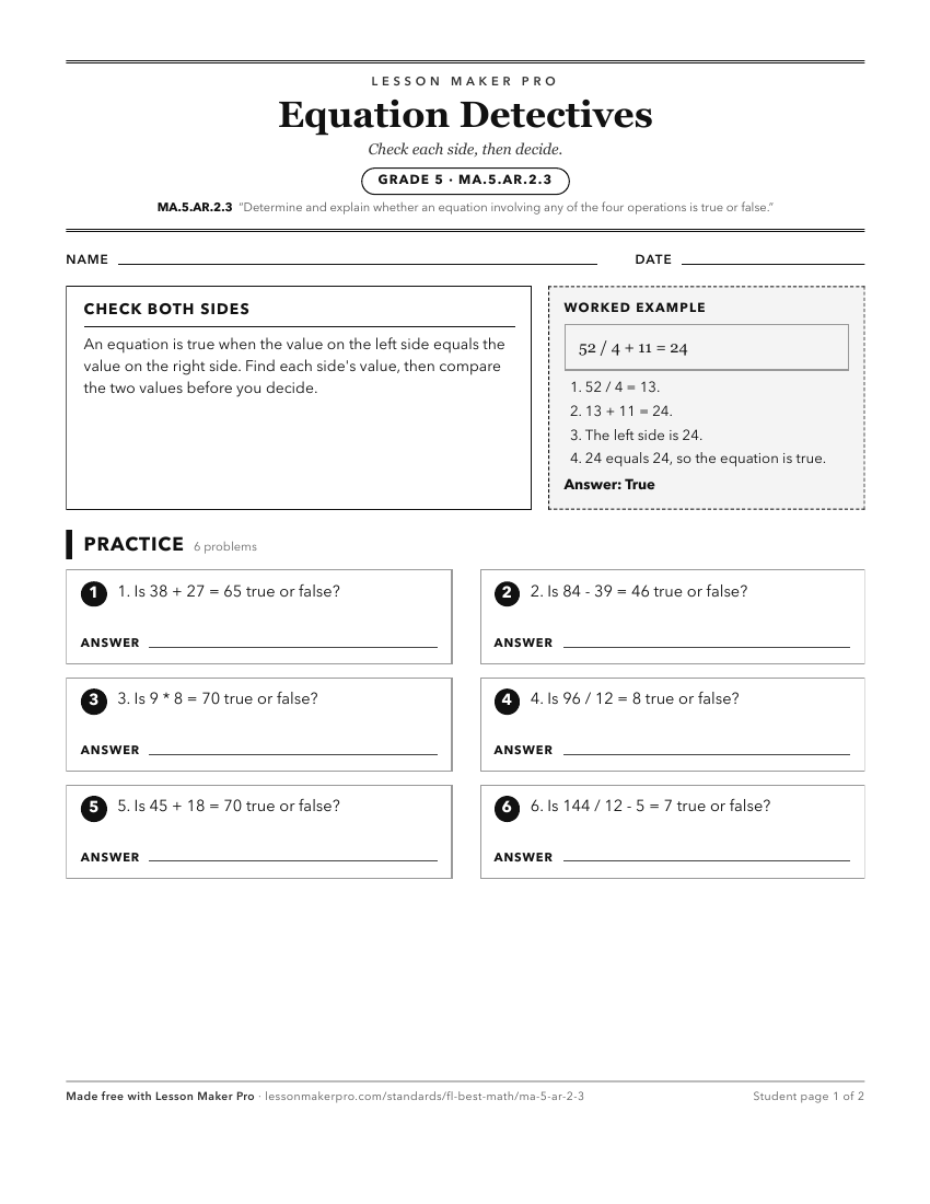 Preview of the MA.5.AR.2.3 printable worksheet