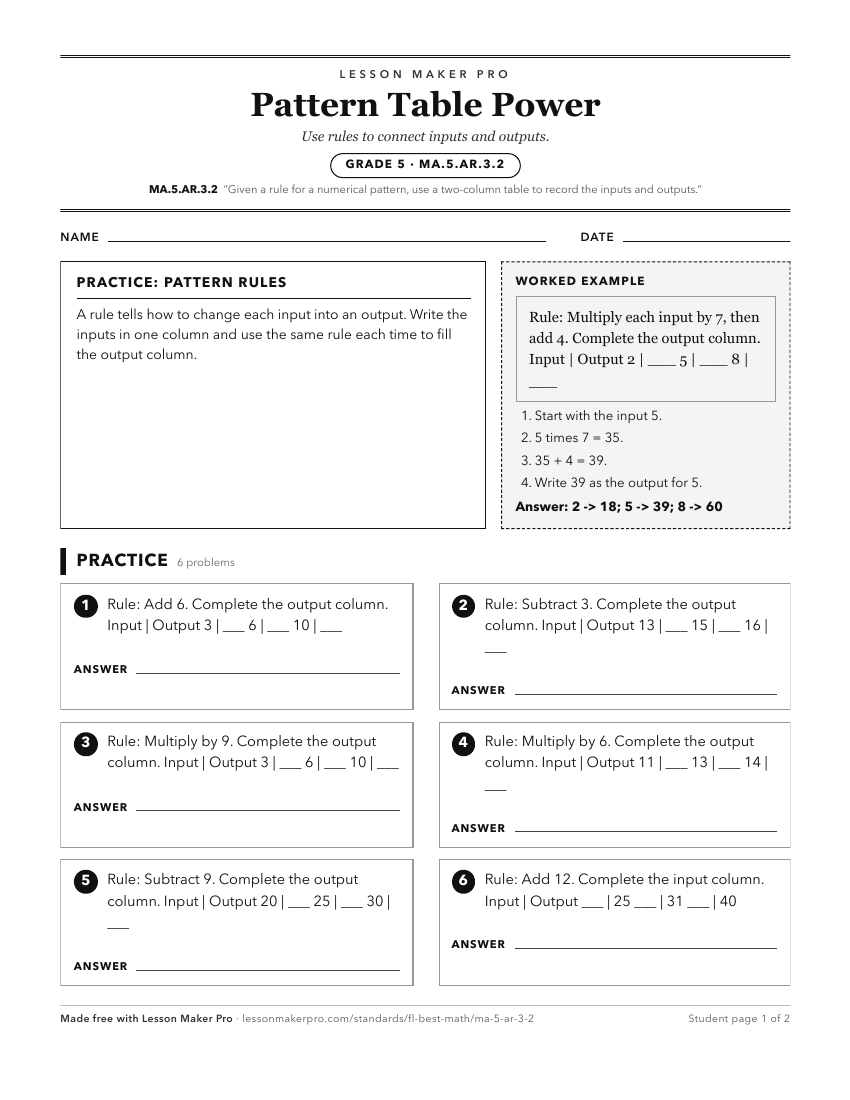 Preview of the MA.5.AR.3.2 printable worksheet