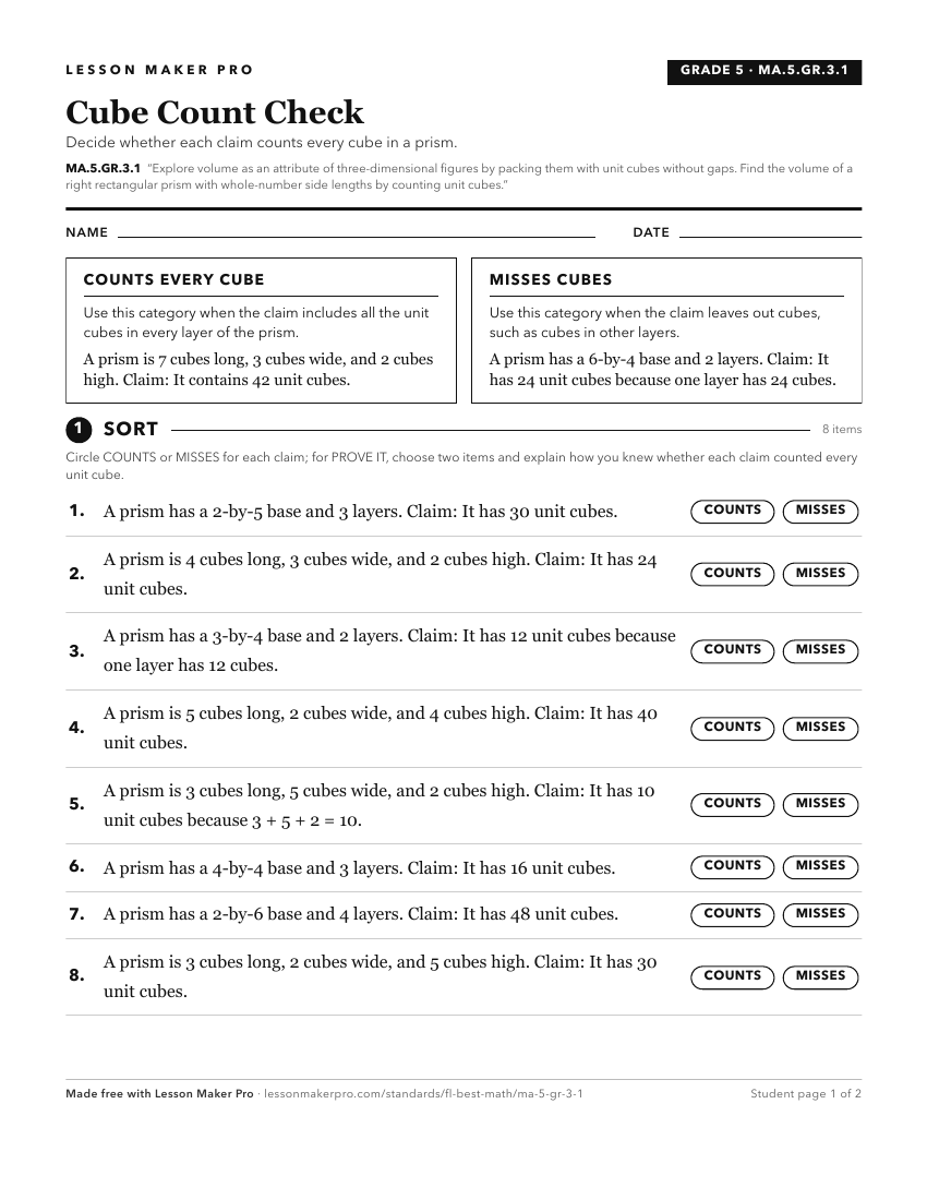 Preview of the MA.5.GR.3.1 printable worksheet