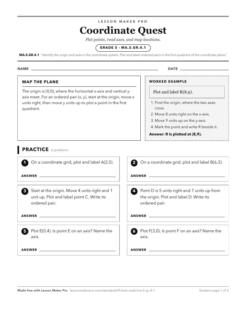 Preview of the MA.5.GR.4.1 printable worksheet