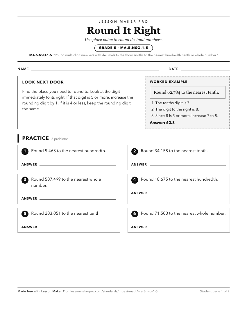 Preview of the MA.5.NSO.1.5 printable worksheet