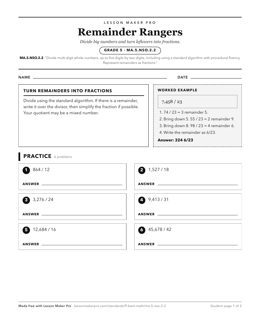 Preview of the MA.5.NSO.2.2 printable worksheet