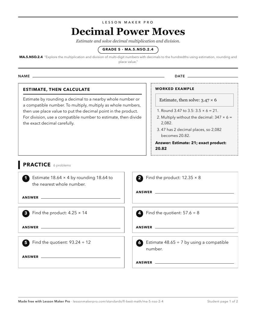Preview of the MA.5.NSO.2.4 printable worksheet