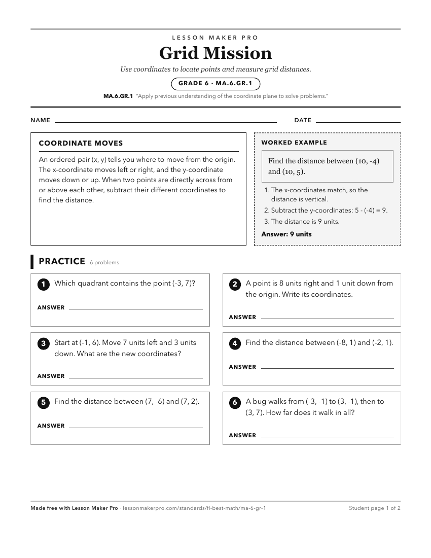 Preview of the MA.6.GR.1 printable worksheet