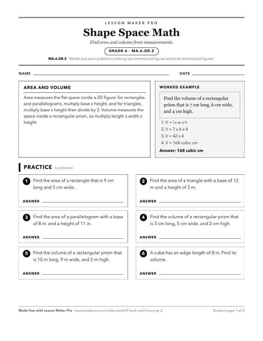 Preview of the MA.6.GR.2 printable worksheet