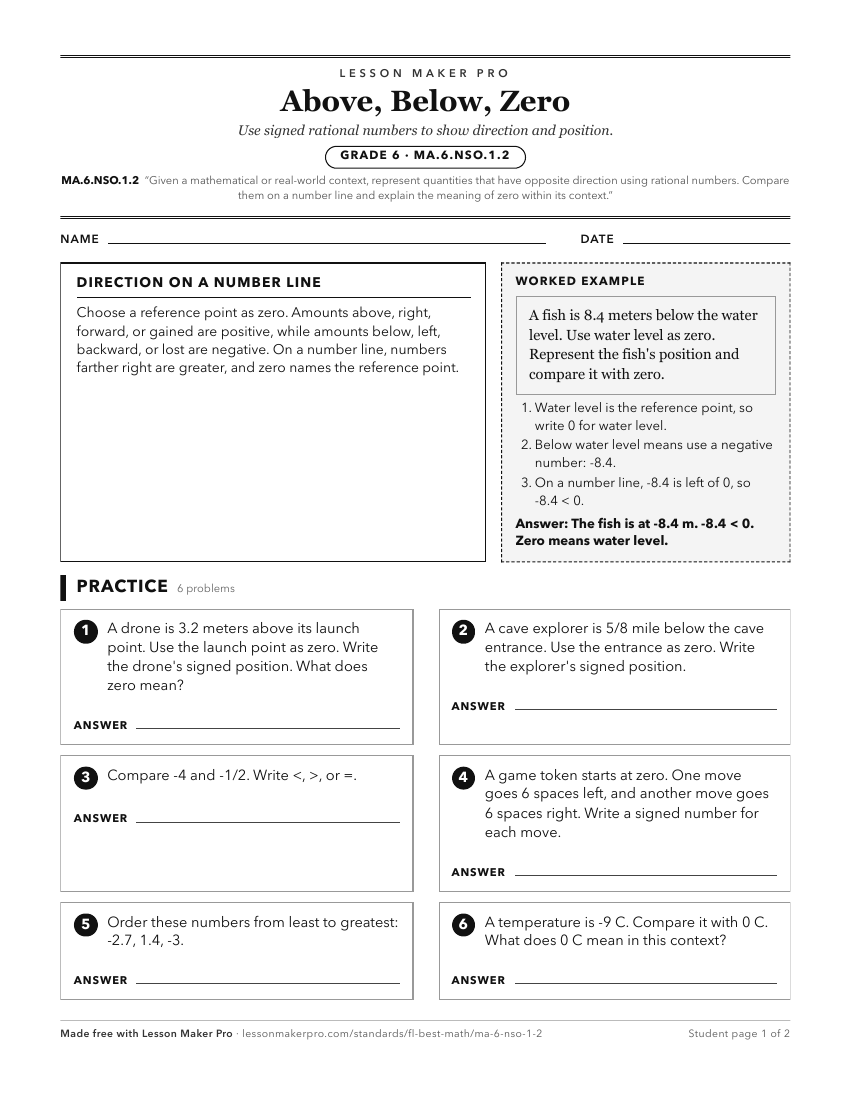 Preview of the MA.6.NSO.1.2 printable worksheet