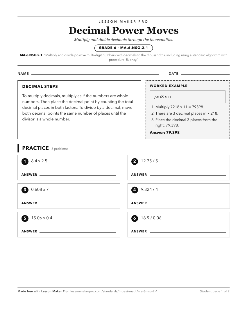 Preview of the MA.6.NSO.2.1 printable worksheet