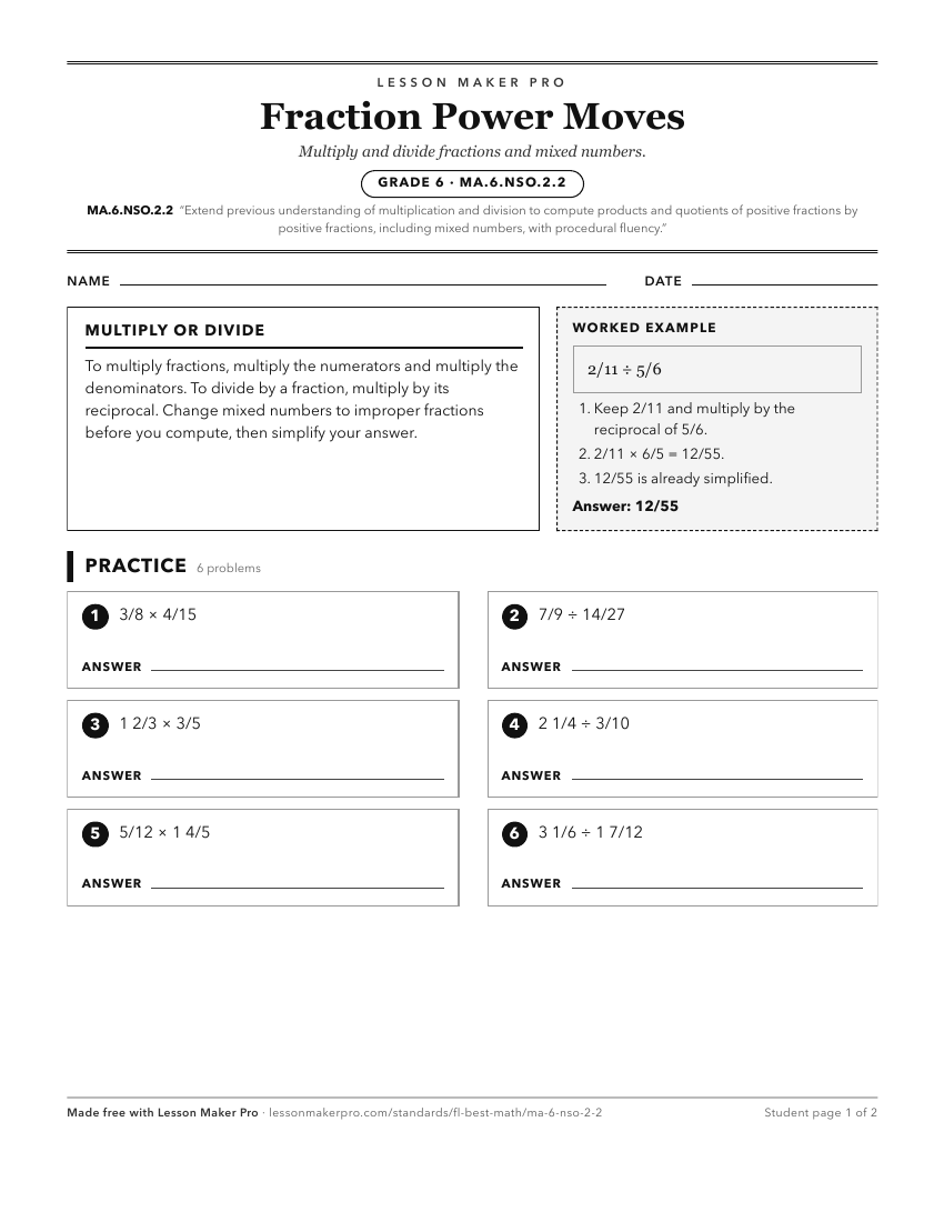 Preview of the MA.6.NSO.2.2 printable worksheet
