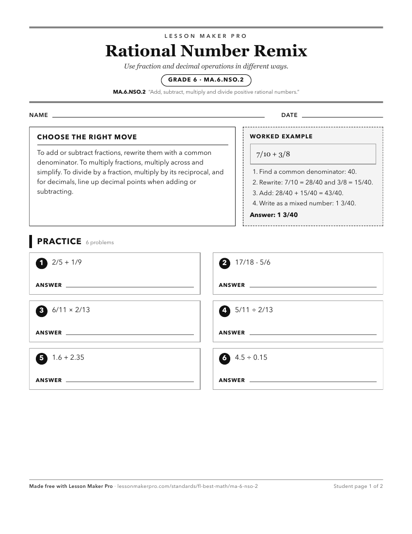 Preview of the MA.6.NSO.2 printable worksheet