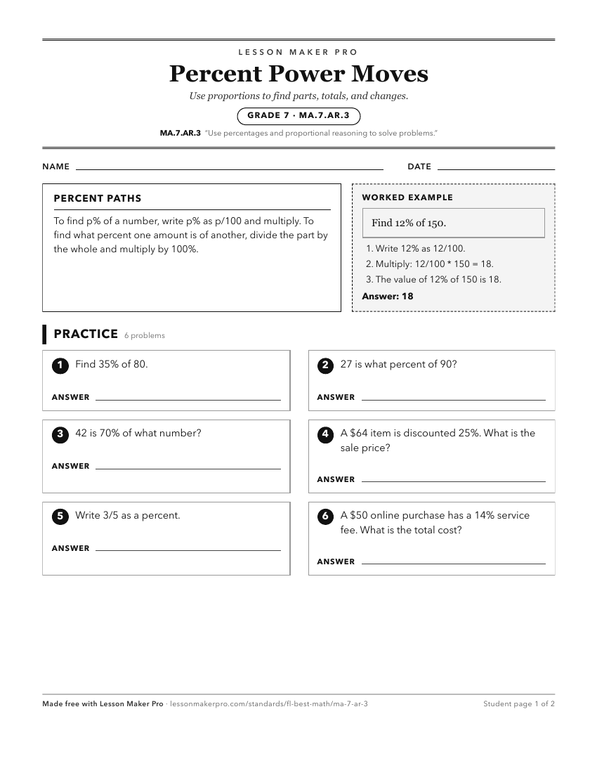 Preview of the MA.7.AR.3 printable worksheet